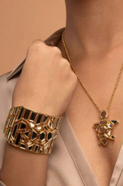 Isharya Gold Mirror Elegant Bracelet