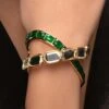 Isharya Cross Emerald & Mirror Bracelet 1 Isharya Cross Emerald & Mirror Bracelet -Celestiagem Jewelry Shop 201223ia4 1