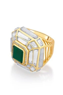 Isharya Emerald Opulent Gem Ring -Celestiagem Jewelry Shop 201223ia58 2