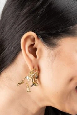 Studio Metallurgy Gold Splatter Earrings -Celestiagem Jewelry Shop 22923sm4 3