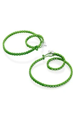Isharya Parakeet Green Swirl Hoop Earrings -Celestiagem Jewelry Shop 22ip19 4
