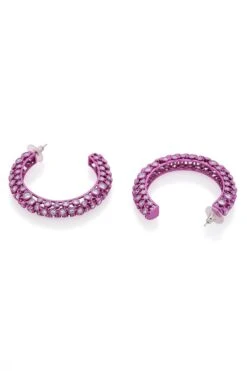 Isharya Pink Handcrafted Mesh Earrings -Celestiagem Jewelry Shop 22ip29 5
