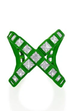 Isharya Parakeet Green Cross Ring -Celestiagem Jewelry Shop 22ip31 2