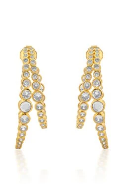 Isharya Aura Gold Double Hoop Earrings -Celestiagem Jewelry Shop 22ip5 3