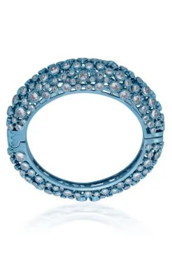 Isharya Aqua Blue Oval Hinge Bangle -Celestiagem Jewelry Shop 22ip85 4