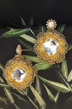 St Erasmus Silver Statement Drop Earrings