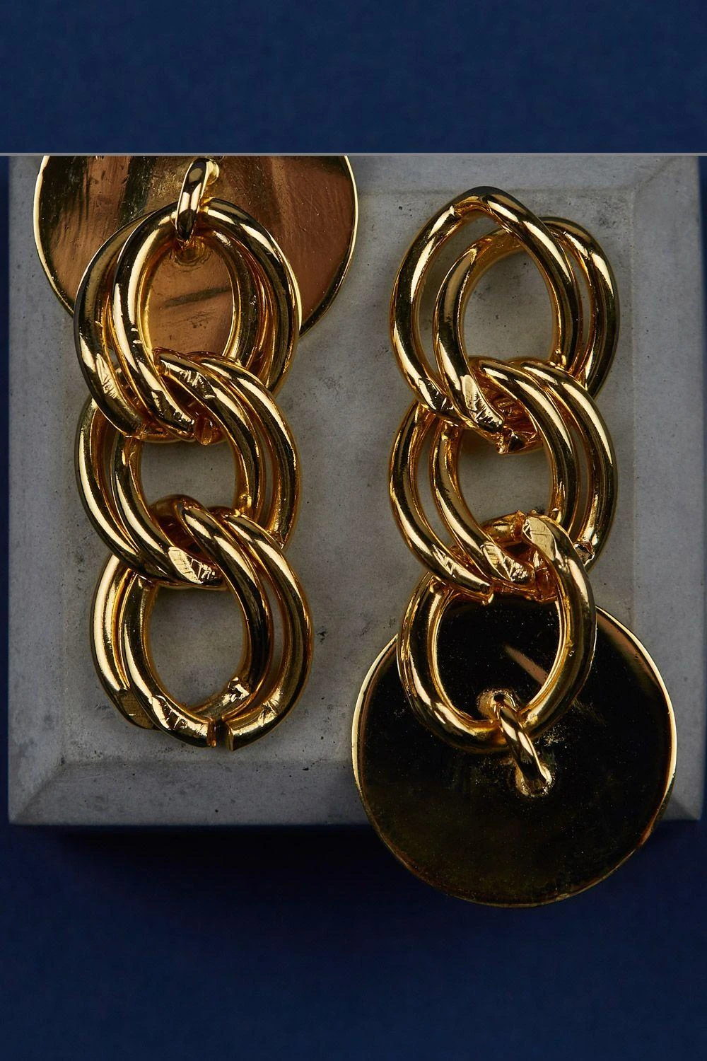 The Slow Studio Gold Double Chain Earrings 4 The Slow Studio Gold Double Chain Earrings - Image 2