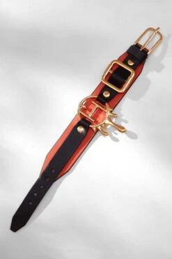 Outhouse Sundial Orange Vegan Leather Bracelet -Celestiagem Jewelry Shop 2507ot54 4