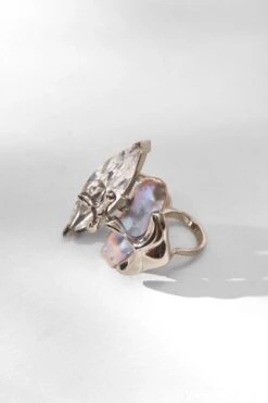 Outhouse Silver Shroomhead Double Ring -Celestiagem Jewelry Shop 2507ot58 3