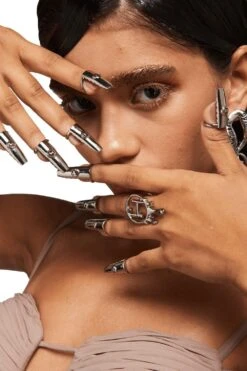 Outhouse Silver Cocktail Ring -Celestiagem Jewelry Shop 2507ot76 3