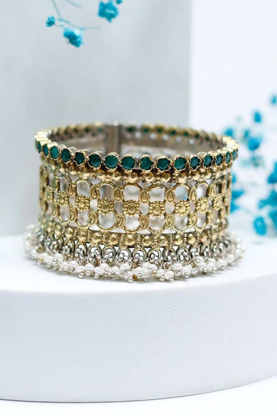 Sangeeta Boochra X Nitibha Kaul Silver Hena Bracelet 3 Sangeeta Boochra X Nitibha Kaul Silver Hena Bracelet