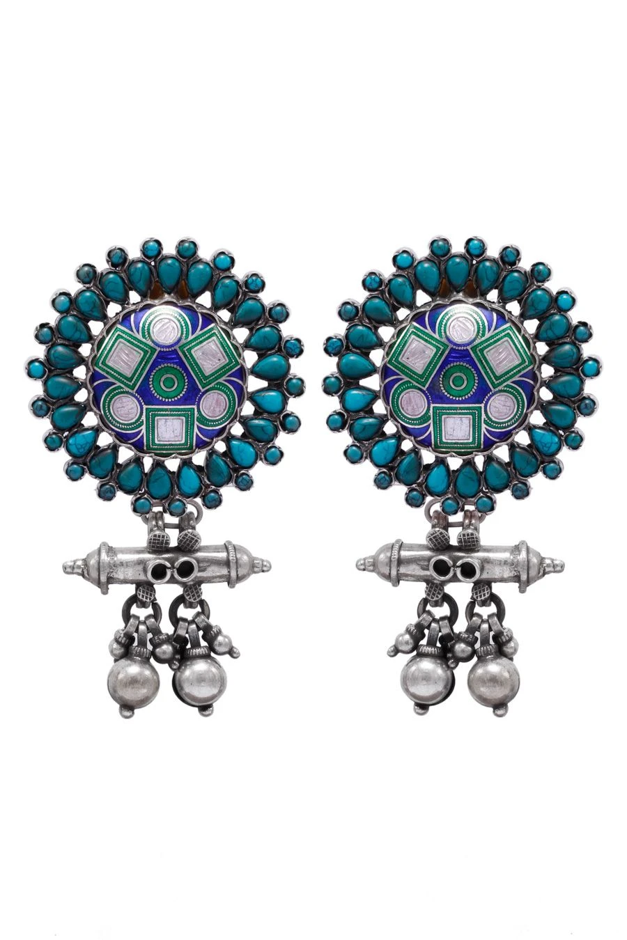 Sangeeta Boochra X Nitibha Kaul Silver Rubina Earrings 4 Sangeeta Boochra X Nitibha Kaul Silver Rubina Earrings - Image 2