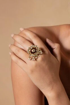 Riana Jewellery Brown Meenawork Ring -Celestiagem Jewelry Shop 25434rj8 3