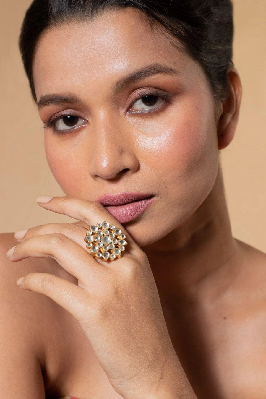 Riana Jewellery White Floral Ring 3 Riana Jewellery White Floral Ring