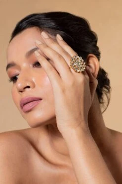 Riana Jewellery White Floral Ring 7 Riana Jewellery White Floral Ring -Celestiagem Jewelry Shop 25434rj9 3