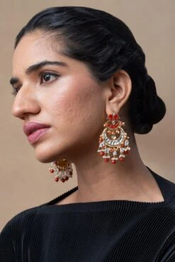 Turquoise Jewels Red Kundan Necklace Set -Celestiagem Jewelry Shop 25723tse5 3