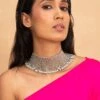 Ritika Sachdeva Silver Plated Jaali Choker -Celestiagem Jewelry Shop 260523rs07 1