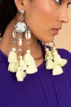 Ritika Sachdeva Shell Coin Neon Tassel Earrings 7 Ritika Sachdeva Shell Coin Neon Tassel Earrings -Celestiagem Jewelry Shop 260523rs10 3