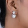 Diosa Paris White Swarovski Heart Shaped Earrings -Celestiagem Jewelry Shop 26923ds46 1