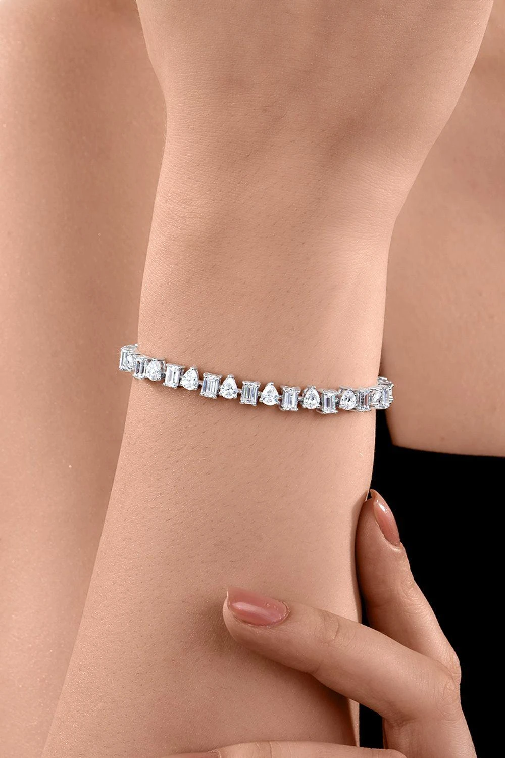 Diosa Paris Pear Shaped White Swarovski Bracelet 3 Diosa Paris Pear Shaped White Swarovski Bracelet