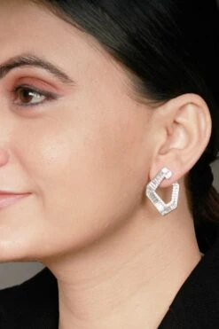 Sangeeta Boochra Isha Sovereign Diamond Hoop Earrings