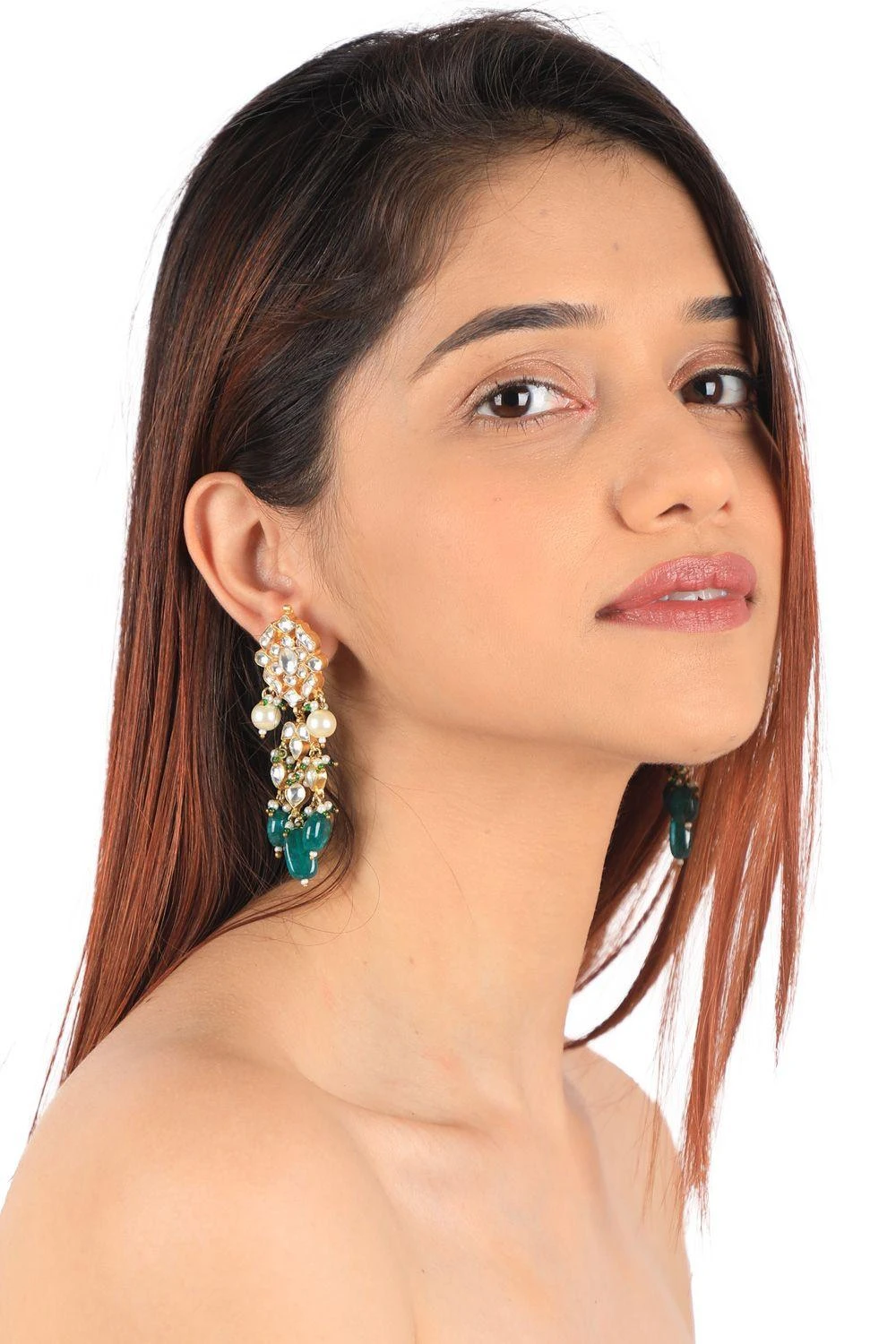 Riana Jewellery Ethereal Jade & Pearlescent Choker Set 4 Riana Jewellery Ethereal Jade & Pearlescent Choker Set - Image 2