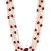 Riana Jewellery Divine Pearl & Ruby Gemstone Necklace -Celestiagem Jewelry Shop 291223ra2 1