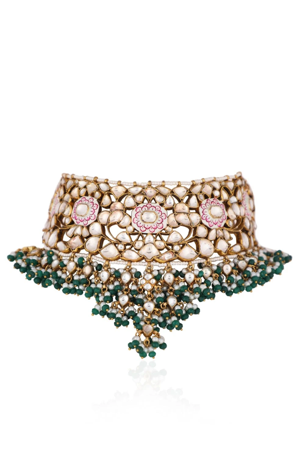 Riana Jewellery Radiant Meenakari Multi-jewel Choker Set 5 Riana Jewellery Radiant Meenakari Multi-jewel Choker Set - Image 3