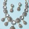 Zevar By Geeta Gold Kundan Floral Necklace Set 2 Zevar By Geeta Gold Kundan Floral Necklace Set -Celestiagem Jewelry Shop 2912zg4 1