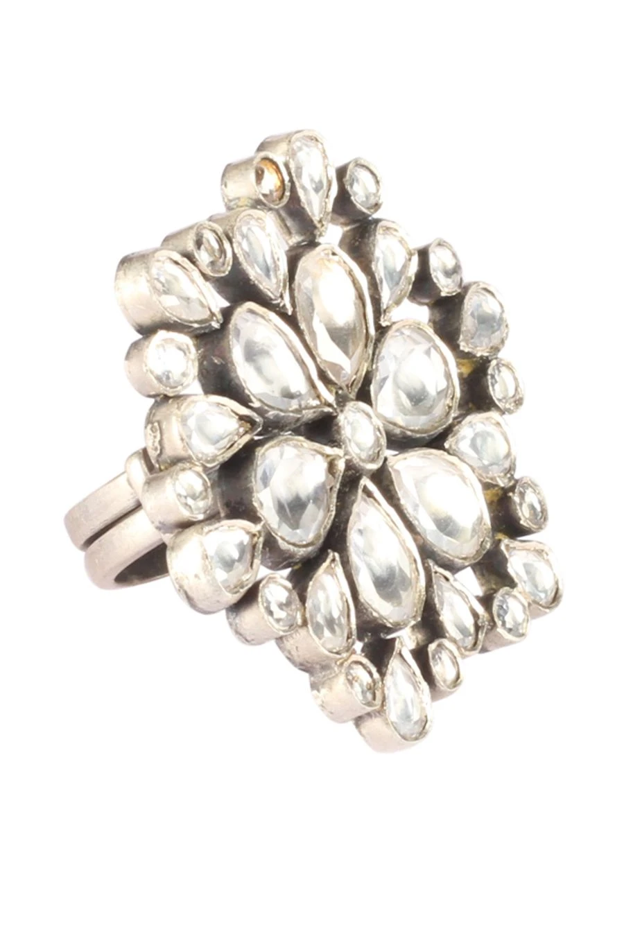 Sangeeta Boochra Kundan Studded Silver Ring 5 Sangeeta Boochra Kundan Studded Silver Ring - Image 3