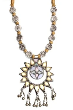 Sangeeta Boochra Silver Pushti Mirror Necklace 9 Sangeeta Boochra Silver Pushti Mirror Necklace -Celestiagem Jewelry Shop 29323sb25 4