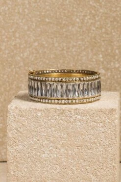 Tarun Tahiliani Accessories Ivory Baguette Bangle
