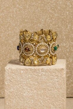 Tarun Tahiliani Accessories Multicoloured Lotus Kada