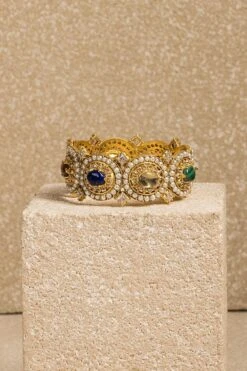 Tarun Tahiliani Accessories Multicoloured Cabochon Kada