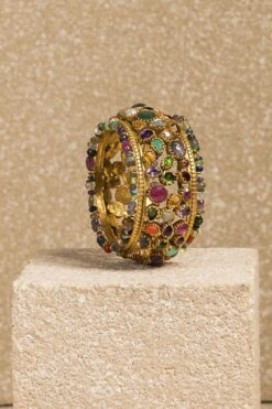 Tarun Tahiliani Accessories Multicoloured Navrattan Cuff