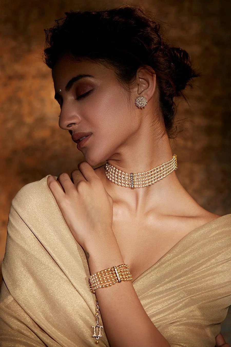 Tarun Tahiliani Accessories Classic 5 String Choker 3 Tarun Tahiliani Accessories Classic 5 String Choker