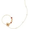 Maisara Red Gold Finish Jadau Nose Ring -Celestiagem Jewelry Shop 29523mai41 1