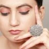 Sangeeta Boochra Antique Flora Silver Hand-crafted Ring -Celestiagem Jewelry Shop 3124sb24 1