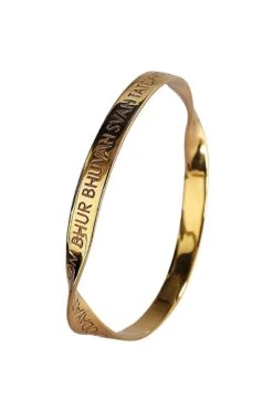 Eina Ahluwalia Gayatri Mantra Gold Bangle -Celestiagem Jewelry Shop 3412ea2 5