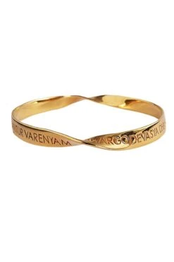 Eina Ahluwalia Gayatri Mantra Gold Bangle -Celestiagem Jewelry Shop 3412ea2 6