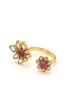 Aulerth Gulmohar Crimson Ring By Tribe Amrapali -Celestiagem Jewelry Shop 3423aul10 3
