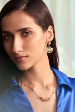 Aulerth Gulmohar Crescent Studs By Tribe Amrapali