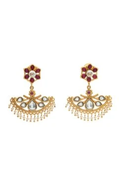 Aulerth Gulmohar Crescent Studs By Tribe Amrapali -Celestiagem Jewelry Shop 3423aul15 3