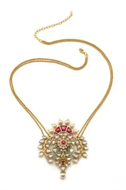Aulerth Gulmohar Miniature Necklace By Tribe Amrapali -Celestiagem Jewelry Shop 3423aul19 2