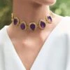 Aulerth Lavender Morning Star Choker By Tribe Amrapali -Celestiagem Jewelry Shop 3423aul21 1