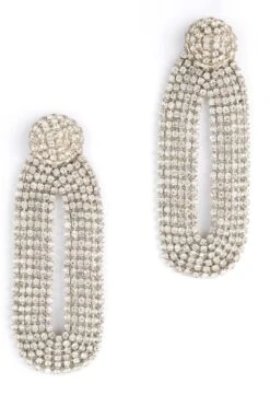 Deepa Gurnani Silver Shyna Earrings
