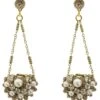 St Erasmus Crystal And Pearl Embellished Danglers