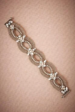 St Erasmus Crystal Embroidered Bracelet