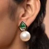 Isharya Razia Green Quartz Mirror Earrings -Celestiagem Jewelry Shop 62iq50 1