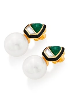 Isharya Razia Green Quartz Mirror Earrings -Celestiagem Jewelry Shop 62iq50 3